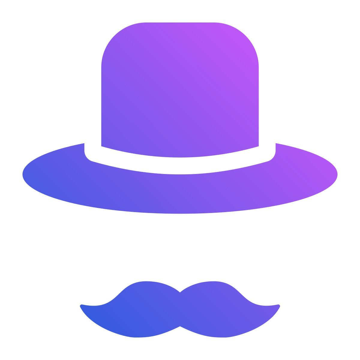 hat mustache icon
