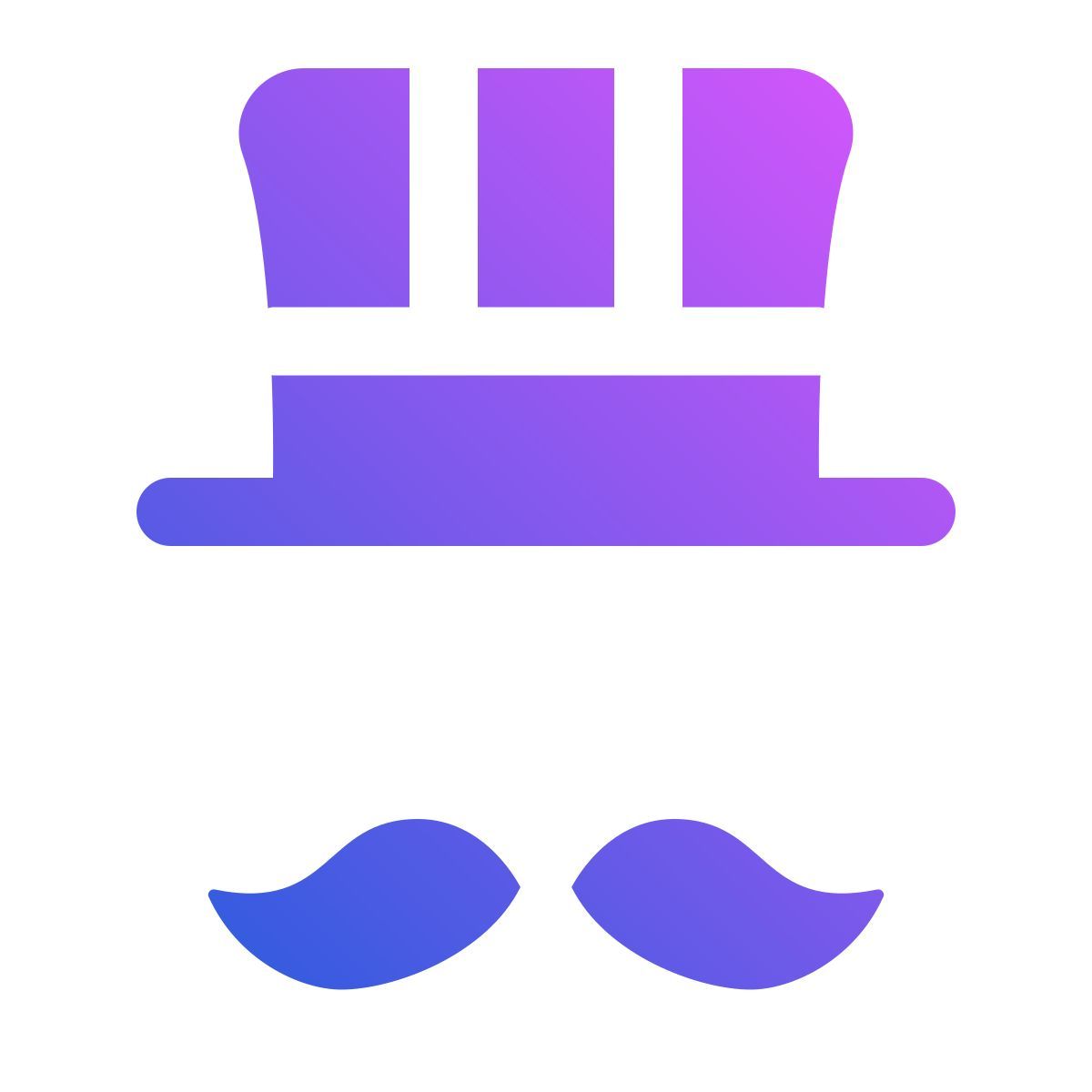 hat mustache icon