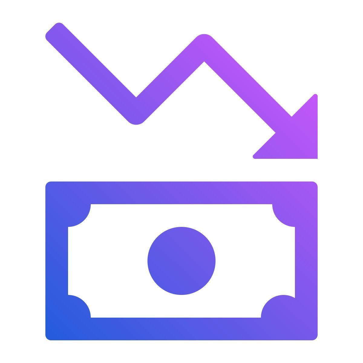 money decrease icon