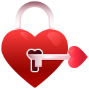 external padlock-valentines-day-justicon-blue-justicon icon