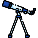 external telescope-science-justicon-blue-justicon icon