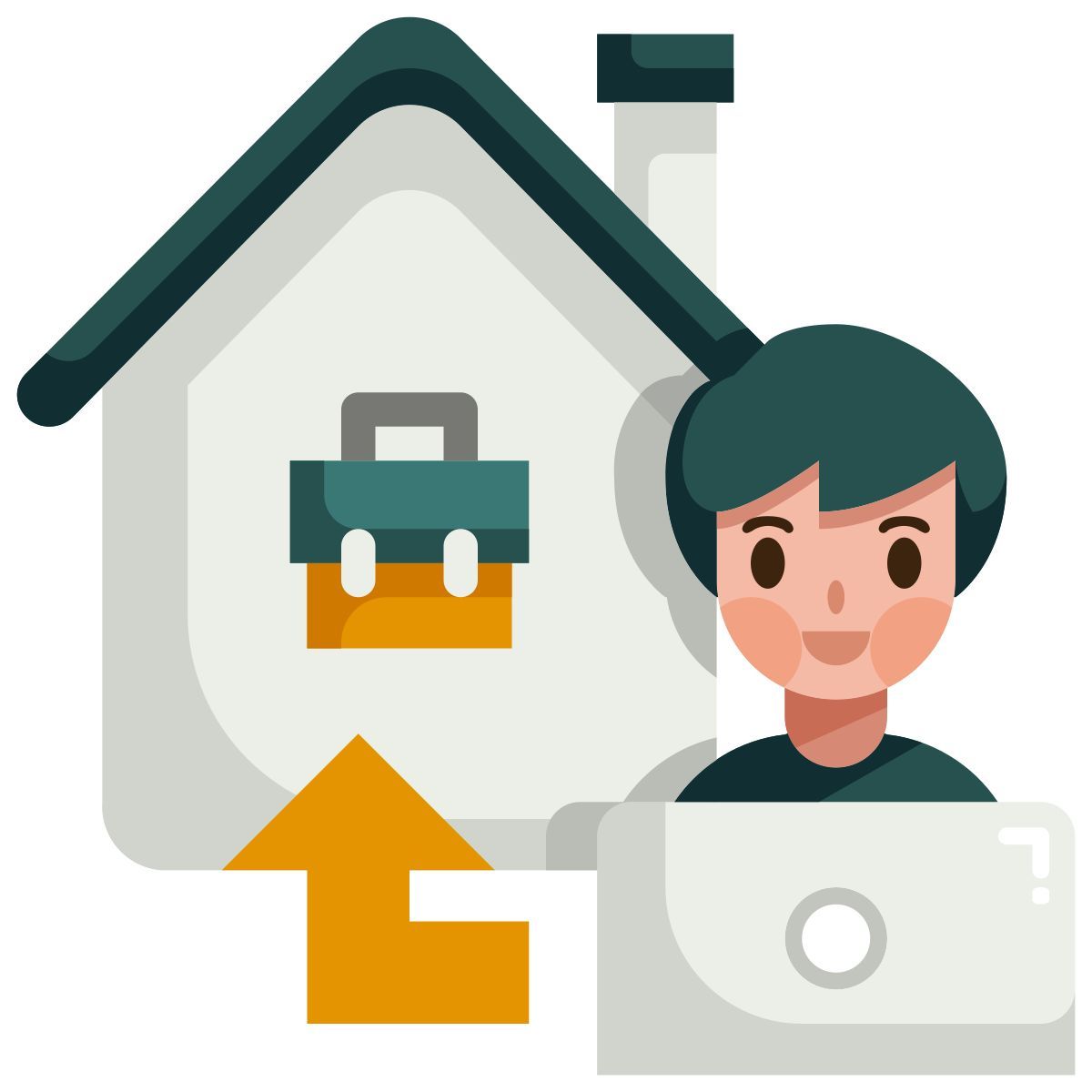 working at home icon