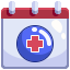 external calendar-hospital-justicon-flat-justicon icon