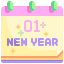 external calendar-new-years-eve-justicon-flat-justicon icon