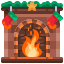 external fireplace-christmas-day-justicon-flat-justicon icon