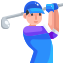 external golf-player-sport-avatar-justicon-flat-justicon icon