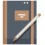 external journal-office-stationery-justicon-flat-justicon icon