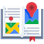 external map-book-map-and-location-justicon-flat-justicon icon