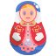 external matryoshka-doll-russia-justicon-flat-justicon icon