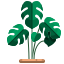 external monstera-leaf-tree-justicon-flat-justicon icon