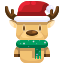 external reindeer-christmas-avatar-justicon-flat-justicon icon