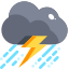 external thunderstorm-weather-justicon-flat-justicon icon