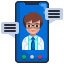 external video-calling-hospital-and-medical-justicon-flat-justicon icon