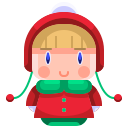 external girl-christmas-avatar-justicon-flat-justicon icon