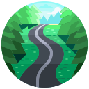 external road-landscape-justicon-flat-justicon icon