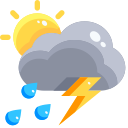external scattered-thunderstorms-weather-justicon-flat-justicon icon