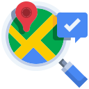 external search-location-map-and-location-justicon-flat-justicon icon