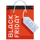 external shopping-bag-black-friday-justicon-flat-justicon icon