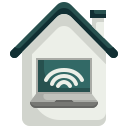external smart-house-working-from-home-justicon-flat-justicon icon