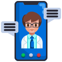 external video-calling-hospital-and-medical-justicon-flat-justicon icon