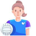 external volleyball-player-sport-avatar-justicon-flat-justicon icon