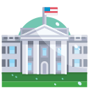 external white-house-landmark-justicon-flat-justicon icon