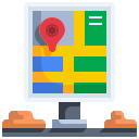 external you-are-here-map-and-location-justicon-flat-justicon icon