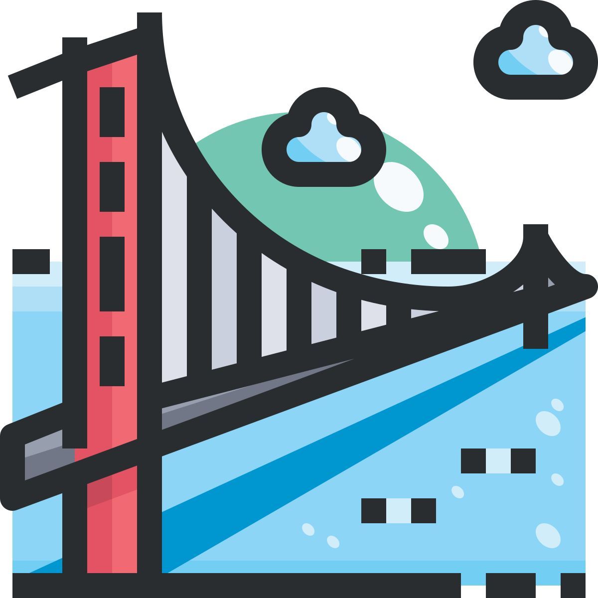 pont du golden gate icon