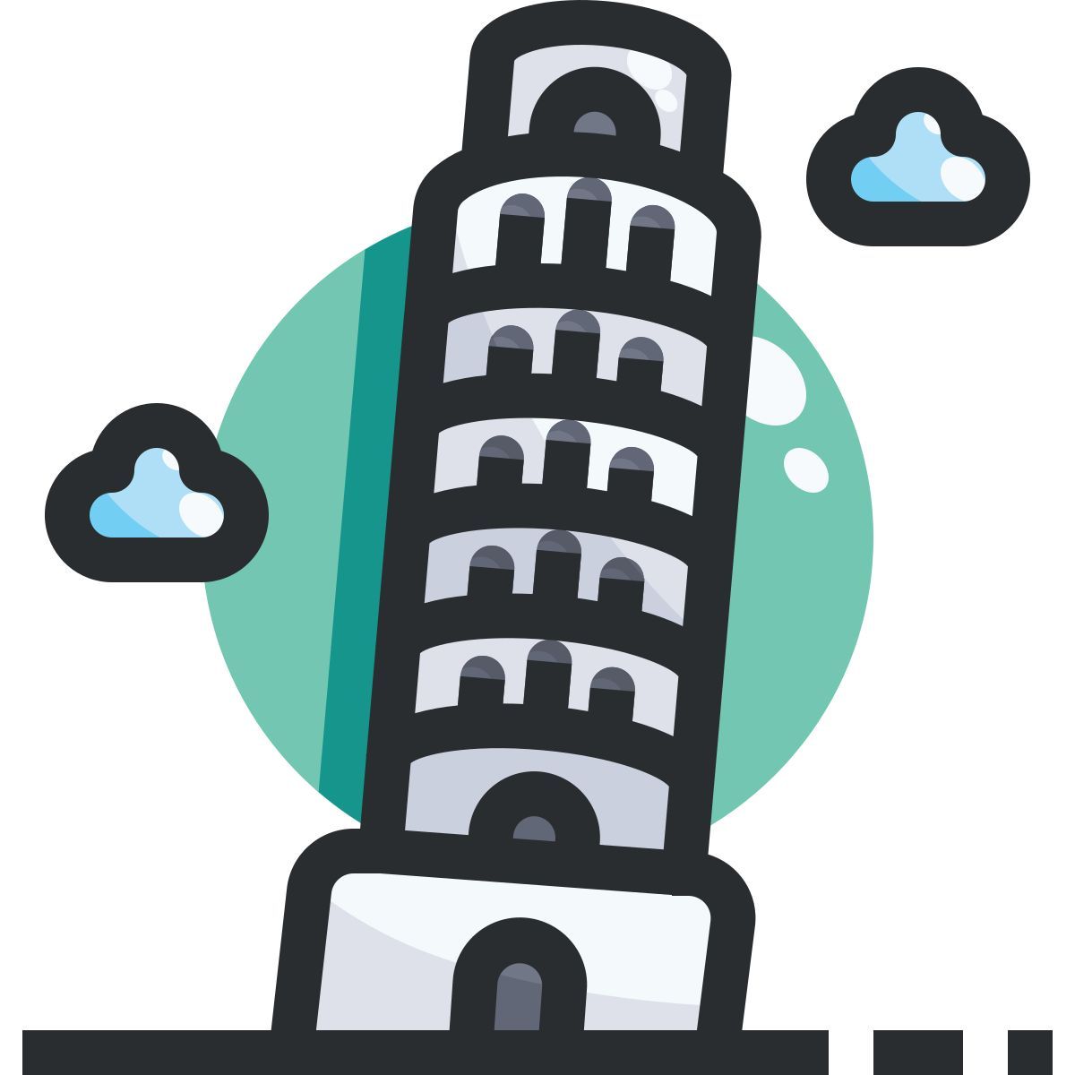 leaning tower of pisa icon