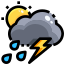 external scattered-thunderstorms-weather-justicon-lineal-color-justicon icon