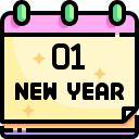 external calendar-new-years-eve-justicon-lineal-color-justicon icon