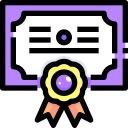 external certificate-reward-and-badges-justicon-lineal-color-justicon icon