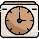 external clock-office-stationery-justicon-lineal-color-justicon icon