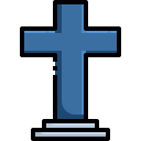 external cross-funeral-justicon-lineal-color-justicon icon