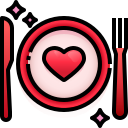 external dinner-valentines-day-justicon-lineal-color-justicon icon