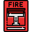 external fire-alarm-fire-fighter-justicon-lineal-color-justicon icon
