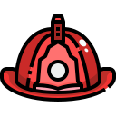 external fireman-helmet-fire-fighter-justicon-lineal-color-justicon-1 icon