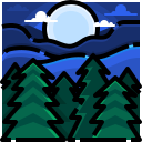 external forest-landscape-justicon-lineal-color-justicon-1 icon