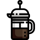 external french-press-coffee-shop-justicon-lineal-color-justicon icon