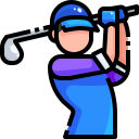 external golf-player-sport-avatar-justicon-lineal-color-justicon icon