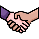 external hand-shake-woman-day-justicon-lineal-color-justicon icon