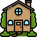 external house-farming-and-gardening-justicon-lineal-color-justicon icon