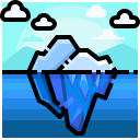 external iceberg-landscape-justicon-lineal-color-justicon icon