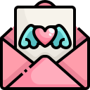 external letter-romantic-love-justicon-lineal-color-justicon icon