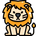 external lion-animal-justicon-lineal-color-justicon icon