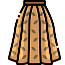 external long-skirt-autumn-clothes-justicon-lineal-color-justicon icon