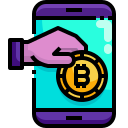 external mobile-payment-cryptocurrency-justicon-lineal-color-justicon icon