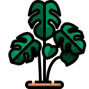 external monstera-leaf-tree-justicon-lineal-color-justicon icon