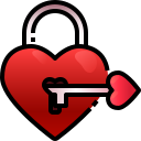 external padlock-valentines-day-justicon-lineal-color-justicon icon