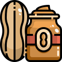 external peanut-butter-healthy-food-and-vegan-justicon-lineal-color-justicon icon